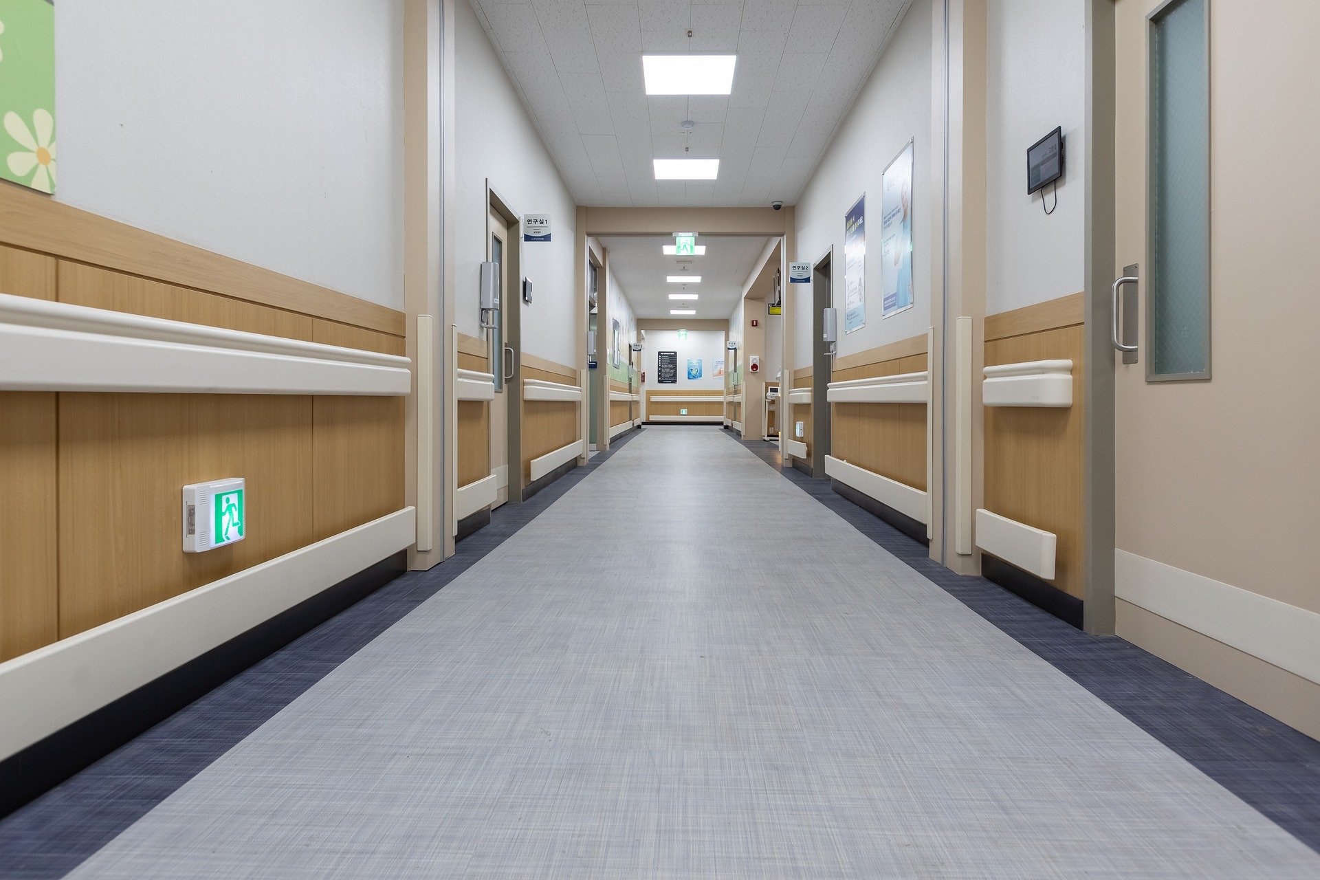 A corridor in a hospital